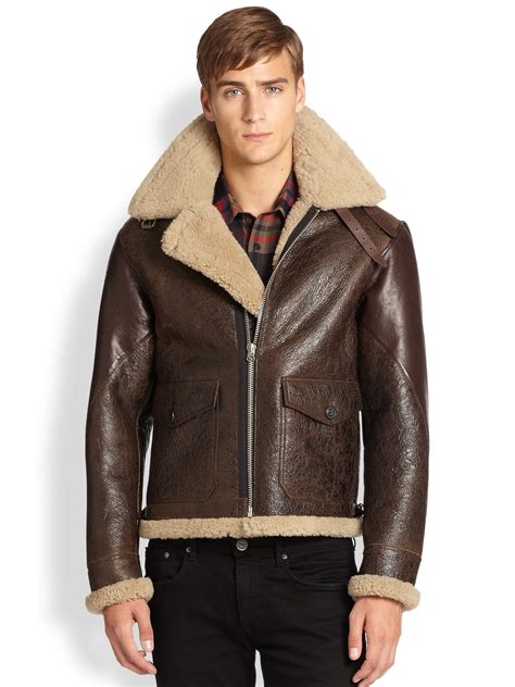 burberry brit shearling aviator jacket|burberry shearling aviator.